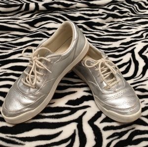 Keds silver leather sneaker